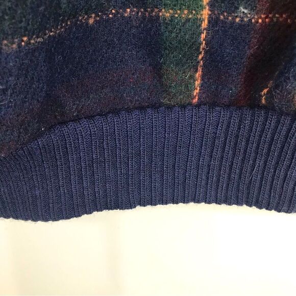 Retro Series by DSI Blue Green Plaid 100% Wool Retro Pullover - Picture 12 of 13